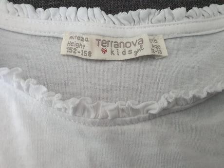 Biele tričko s premieňacími flitrami, terranova,152