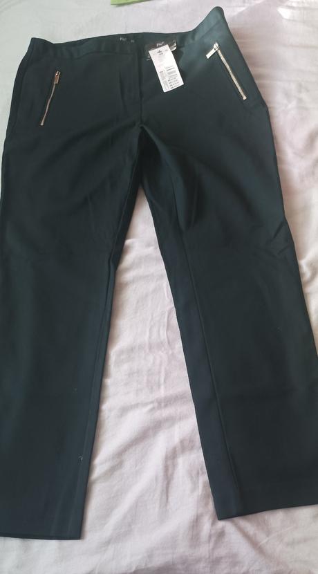 Elegantné olivovo zelené nohavice zn. f&f, f&f,40