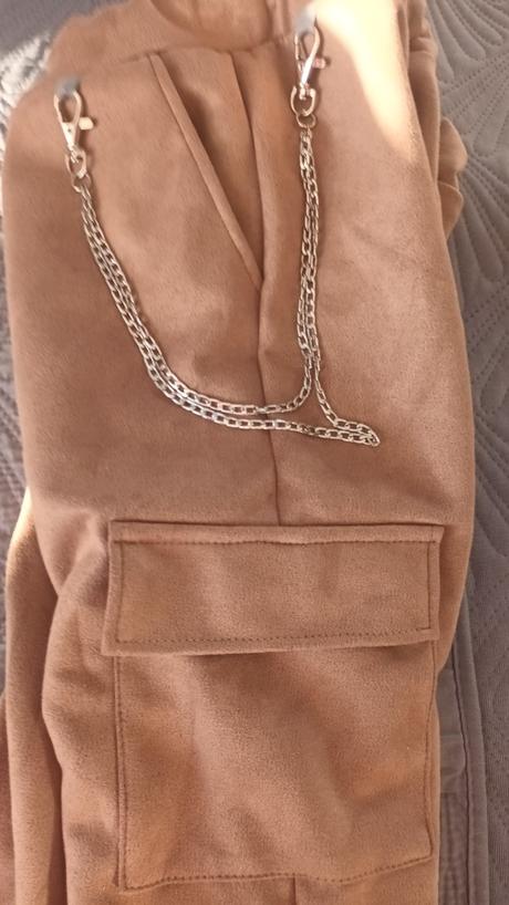 Štýlové nohavice s odopínateľnou retiazkou, 146