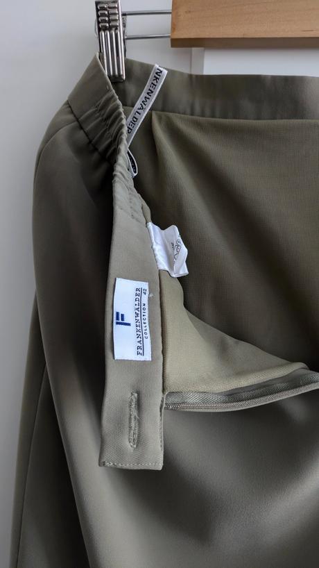 Olivová puzdrová midisukňa, xl