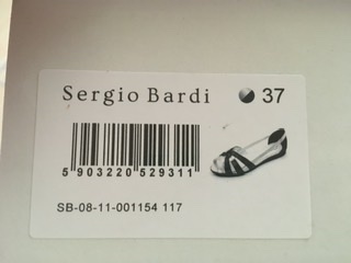Letné kožené balerínky sandále sergio bardi, 37