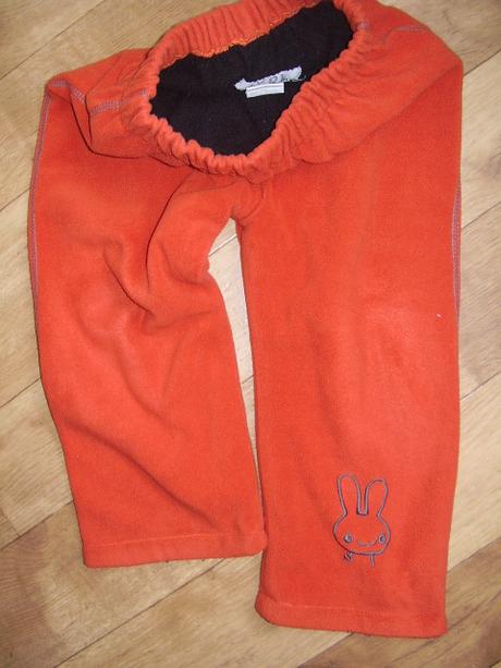 Zateplené flaušové nohavice, 104