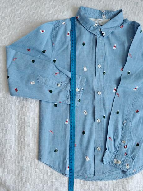 Košeľa s dlhým rukávom, velk. 128, zn. hm, h&m,128