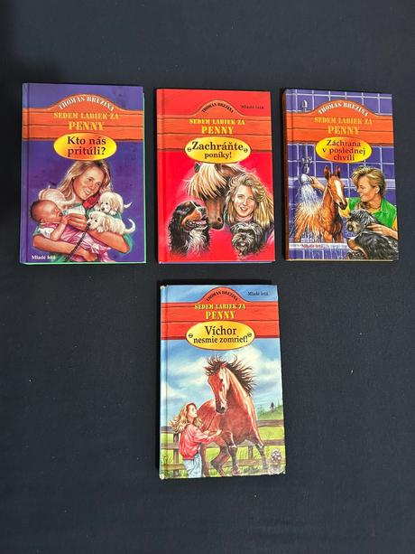 Sada 4 ks knižiek zo série sedem labiek za penny, 