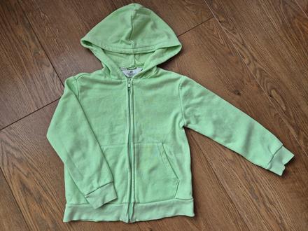 Žiarivá neónová mikina s kapucňou h&m 110/116, h&m,110