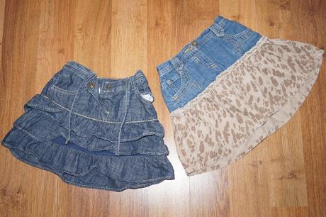 2 ks riflovych sukniciek-cena spolu, next,98