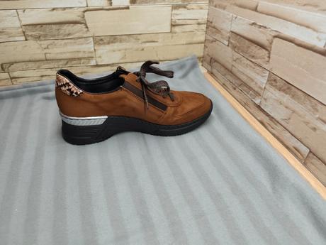 Rieker 39 - dámske hnedé kožené topánky, rieker,39