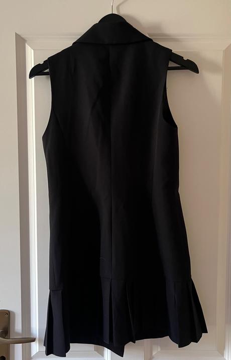Čierne vestové minišaty/dlhšia vesta, zara, xs/34, zara,xs