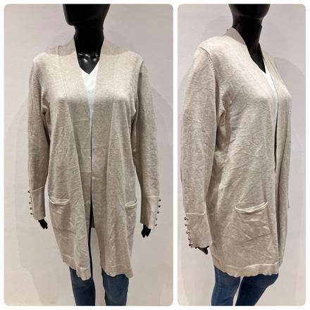 Dámsky kardigán so striebornými gombíkmi (xl), xl