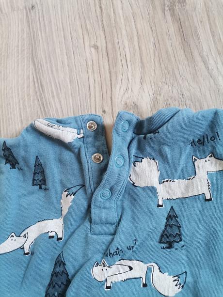 Modrá mikina so zvieratkami, h&m,74