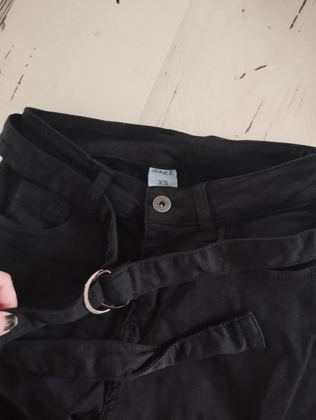 Čierne rifle elastické, denim,xs