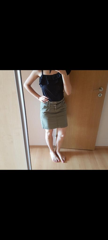 Olivovo zelená sukňa camaieu veľ. 36, camaieu,36