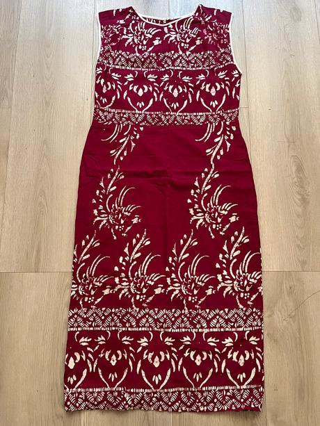 Vínové bavlnené šaty, l