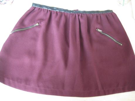 Štýlová bordová sukňa, 40, clockhouse,40