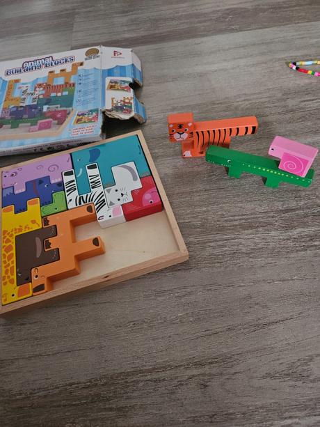 Drevené kocky zvietatka, 