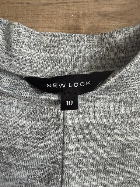 Sivé tričko s rozparkom, new look,m