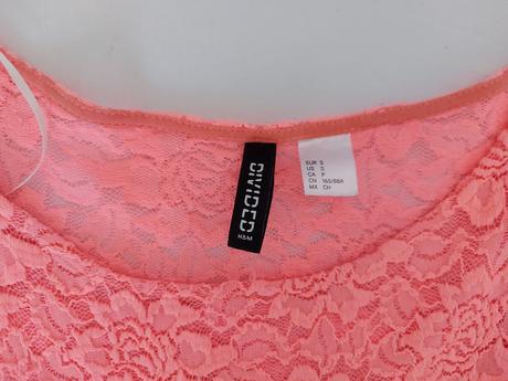 Elegantný čipkovaný top, h&m,s