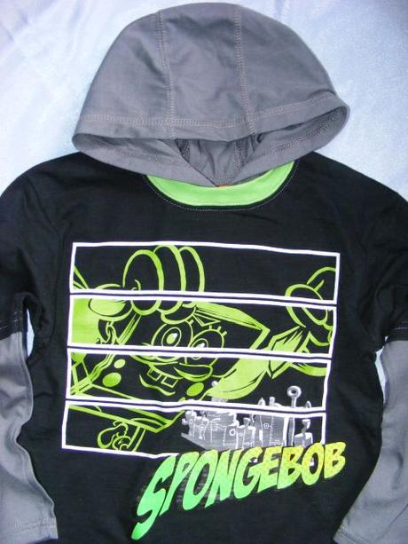 Tenká mikina s kapucou sponge bob, 110 / 116