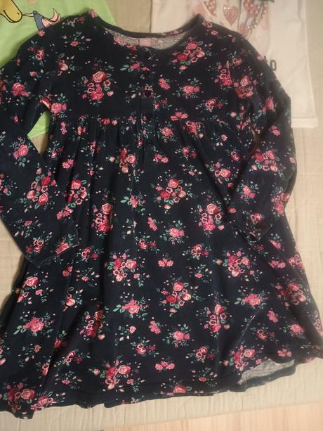 Tmavomodre saty s ruzickami 122, dopodopo,122