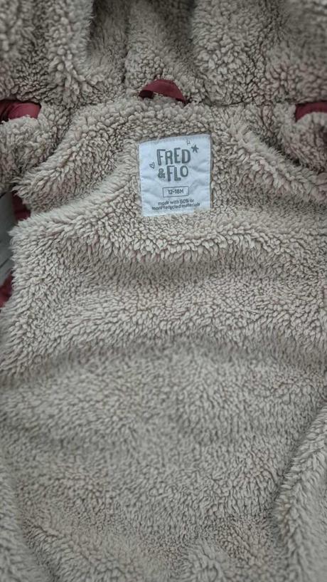 Červená teplá vesta veľ. 86, f&f,86