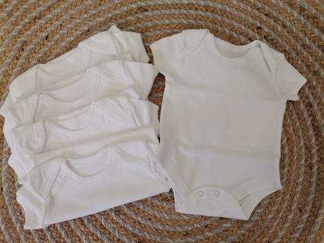 Biele body 5ks, matalan,56