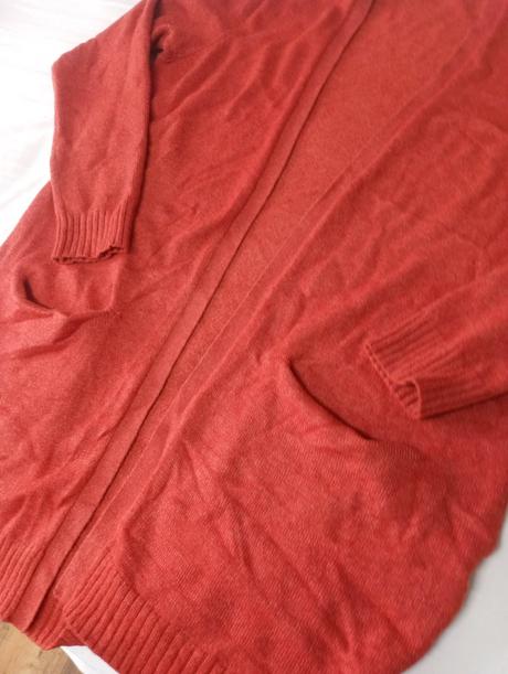 Červený kardigan, xl