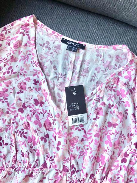 Tehotenské šaty esmara ružové v.38, esmara,38