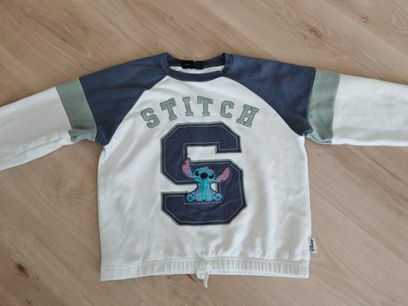 Biela mikina stich 140 -152, bavlna, 