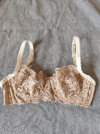 Čipkovaná podprsenja telovej farby, veľ. 80c, nová, tezenis,80c