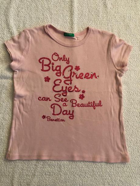 Tričko s nápisom, benetton,110