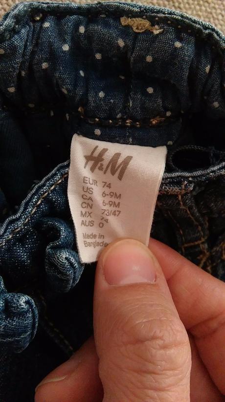 Zateplene riflicky h&m 74, h&m,74