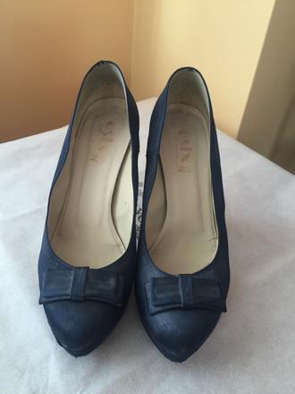 Tmavomodré dámske lodičky, 39