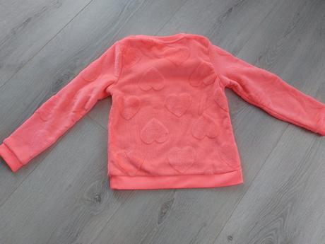 Svetrik fleece so srdieckami, h&m,122