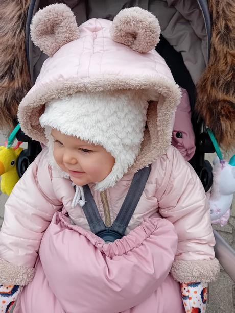 Zimný overal i love milk pre dievčatko top stav, 86