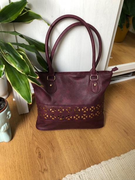 Bordová kabelka/ bordová vintage kabelka, 