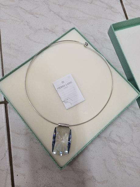 Náhrdelník - lanko pierre lang s modrým kameňom, 