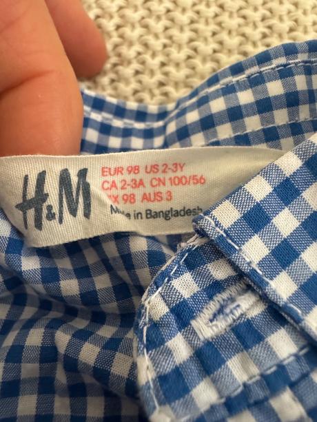 Krásna košielka modrej farby, h&m,98