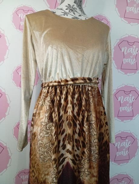 Zamatové šaty a viazaním m/l, l