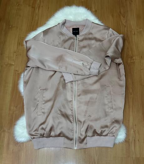 Bledoružová bunda na štýl bombery, new look,xxl