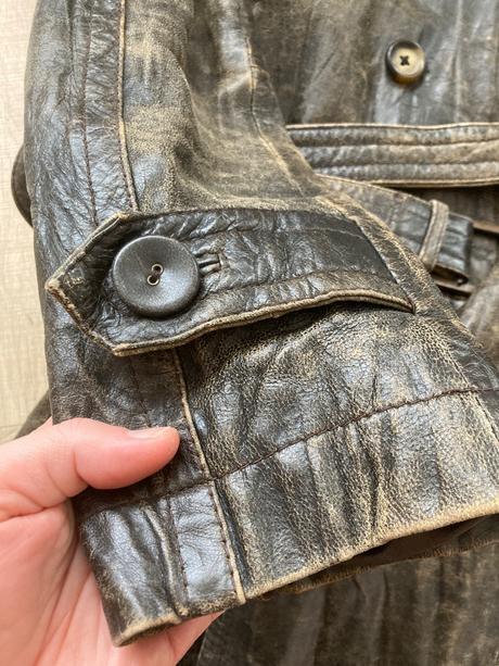 Kožený kabát, pepe jeans,m