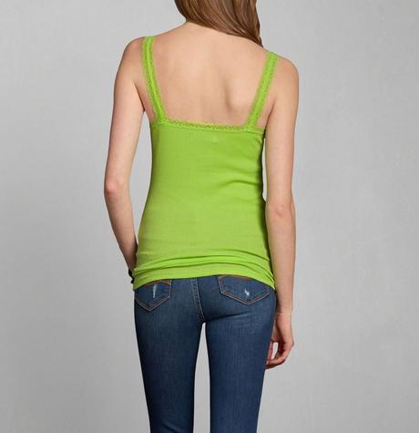Zelene tielko s cipkou abercrombie&fitch v.xs a s, abercrombie&fitch,m / s / xs