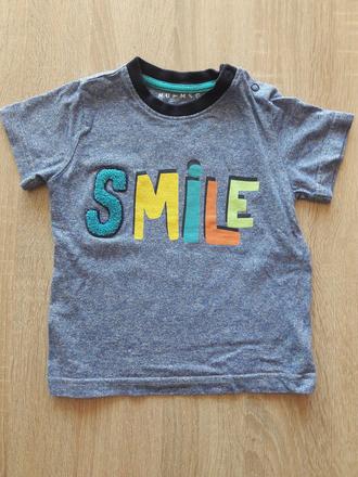 Veselé tričko s nápisom úsmev, nutmeg,86
