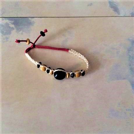 Naturálny drevený náramok, 