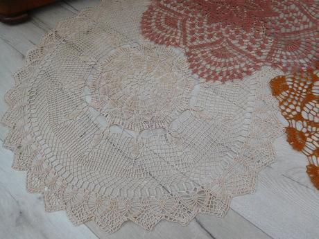 Háčkované hnedá + krémová, 