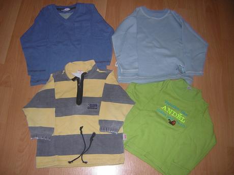 Balík tričká dlhý rukáv vel.98/104, 104–116