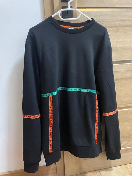 Čierna mikina s nápismi, l