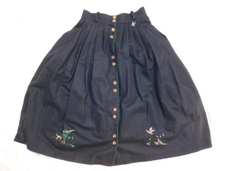 Luxusna trachten vlnena sukna/kroj,navy farby, 36