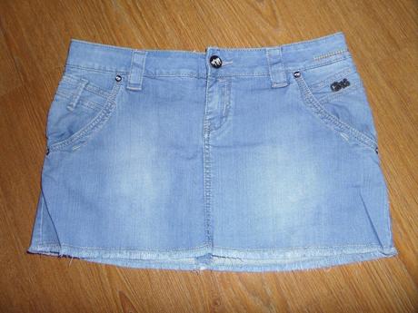 Rifľová minisukňa, denim,l