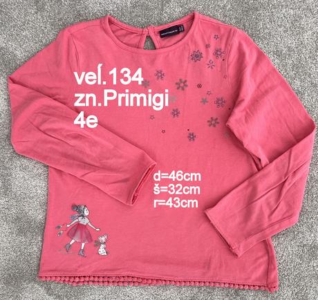 Tričko dievčenské veĺ.134, zn.primigi, primigi,134