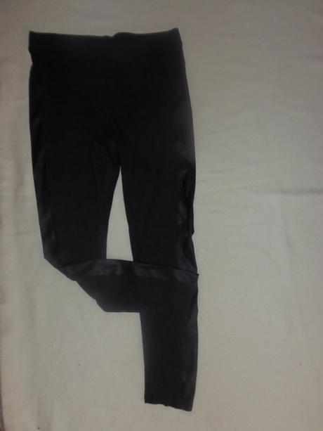 Legíny s koženkou na boku, 40